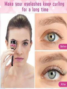 17件/15件/14件/1件睫毛夹套装，男女通用，包含睫毛夹、睫毛梳、睫毛延长器、镊子、眉刷、剪刀、睫毛胶涂抹器、眉毛修剪器和硅胶替换垫。使用方便，睫毛夹可重复使用，便携包装，握感舒适，适合作为母亲节、万圣节、情人节、圣诞节等各种场合的礼物。 - 彩色 - 查看 2