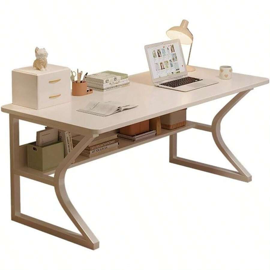 Escritorio Pequeño para Computadora 80 cm - Mesa de Estudio y Trabajo Moderna para Oficina en Casa o Dormitorio - Blanco - Ver 1
