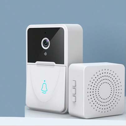 1 Stück Mini WLAN Video Türklingel mit Kamera, kabellos, mobile Fernbedienung, intelligente visuelle Türklingel mit Zwei-Wege-Anrufen, Foto-Aufnahme, Sprachfunktion, eingebauter USB-aufladbarer Akku 400mAh