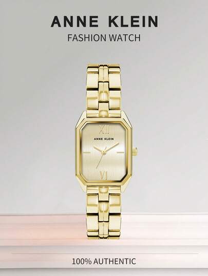 Anne Klein Women's Square Small Dial Watch, Women's Fashion Casual Steel Band Quartz Wristwatch, Minimalist Square Quartz Watch, Travel Gift