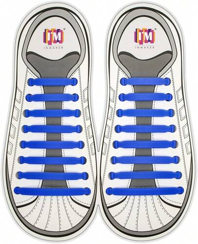 INMAKER No Tie Shoe Laces For Adults And Kids, Elastic Shoelaces For Sneakers, Rubber Silicone Tieless Laces