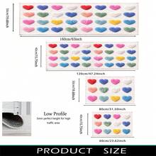 1 قطعة سجادة مطبوعة بنمط قلب ملون، حصيرة صوفية اصطناعية - عالية الامتصاص، سهلة التنظيف، مناسبة لديكور المنزل، المزرعة، المدخل، الداخلي، الغرفة، المطبخ، غرفة الطعام، المكتب المنزلي الصغير، البالوعة، غرفة الغسيل، حصيرة الباب، حصيرة المطبخ، حصيرة مانعة للانزلاق - متعدد الألوان - مشاهدة 9