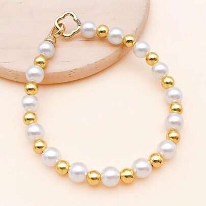 100pcs Metal Beads Set Golden, Rose Gold & Silvery Round, Heart, Star, Square Hoop Spacer Beads For DIY Bracelet, Necklace & Earring Jewelry Making