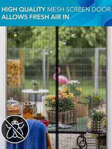 Magnetic Fly Screen Balcony Door, Stronger Magnets, Fly Screen Doors, No Drilling, Insect Protection Balcony Door, for Balcony Door/Patio Door - 1PC - Übersicht 5