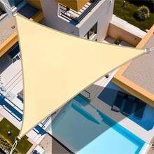 3m X 3m X 3m Toldo Protetor Solar à Prova d'Água, Proteção UV 95%, Dossel Triangular à Prova d'Água, Adequado para Uso Externo, Jardim, Pátio, Piscina e Mais (Favor Verificar o Tamanho) - Multicolorido - Visão 1