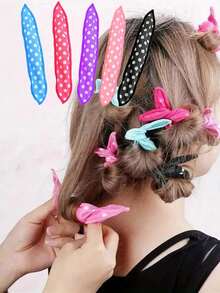 10件套柔软睡眠卷发器套装 - 弹性泡沫和海绵卷发器，适合所有发质的DIY造型和护发工具 - 彩色 - 查看 1