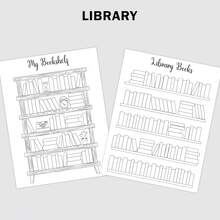1 Set Diario de lectura, Planificador de lectura, Seguimiento de lectura, Registro de desafío de lectura, Revisión mensual y anual de libros - A - Ver 6