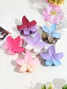 1个/3个/6个装 花卉印花休闲ABS塑料（ABS树脂）2026新款雏菊发夹，适合海滩、旅行、派对、度假、返校等场合，甜美发夹 - 彩色 - 查看 2