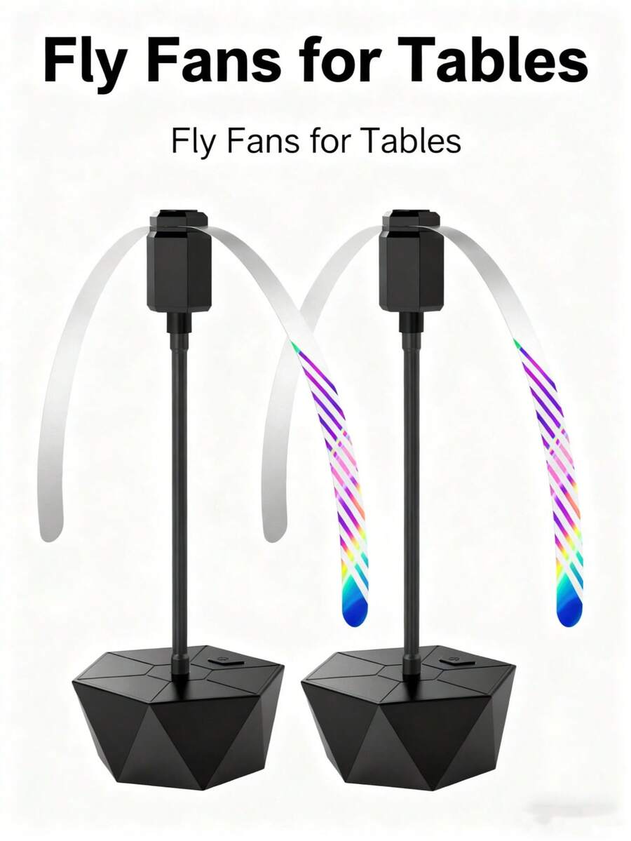 Effective Mosquito Repellent And Fly Repellent Fan With Soft Blades, Ideal For BBQ And Picnic Nights (2 Packs) - Black - View 1