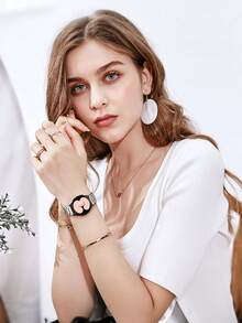 1条时尚星空不锈钢表带，适用于三星智能手表，通用20mm/22mm表带，适配Galaxy Watch 3 42mm/46mm、Galaxy Active 2 40mm/44mm、Watch GT2及其他智能手表 - 星光色 - 查看 7