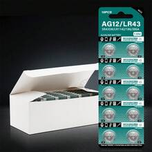 10-100pcs 1.55V AG12 LR43 AG 12 SR43 186 386 LR1142 V12GA Button Cell Batteries, SR43W SR1142 Button Batteries For Watches, Toys, Remotes - LR43 - View 11