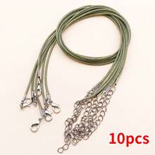 10pcs 45+5cm DIY Necklace Wax Thread Jewelry Accessories Necklace Rope Leather Rope Jewelry Making Parts Craft Supplies (20 Colours) - Multicolor - View 32