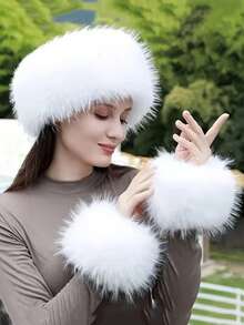 Soft & Warm Faux Fur Earmuffs, Women's Faux Fur Earmuffs Headband, Soft & Warm Winter Hat For Women - Multicolor - View 13