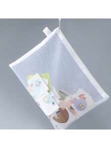 1 szt. Siatkowa torba na dokumenty z zamkiem błyskawicznym, torba do przechowywania zabawek, torba do układania puzzli, dziecięca, z zamkiem błyskawicznym, przezroczyste wykończenie, pudełko do przechowywania - Biały - Zobacz 8