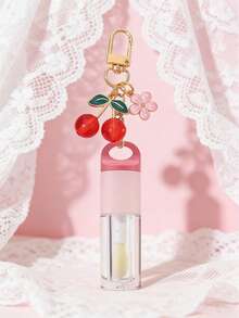 1pc Lip Glaze Bottling Bottle With Cherry Blossoms And Cherry Accessories, 1/2pcs Cherry Pendant Flower Refill Bottle, Key Chain Bottom Perfume Dispensing Tool, Ccd, Bag Pendant Mini Travel Portable Dispensing Bottle, Birthday Gift For Family And Friends, Holiday Gift,The Best Gift For Girls - Multicolor - View 3
