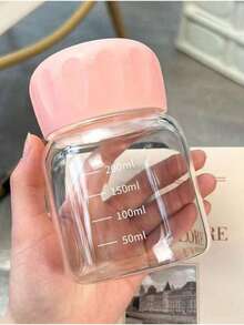1pc Mini Glass Water Cup, Small Coffee Milk Cup, Portable & Cute Cup, Water Bottle - Multicolor - View 9