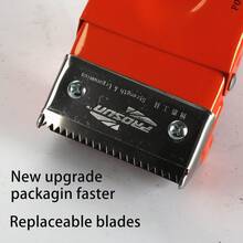 1pc 6cm Replaceable Blade Tape Dispenser Cutter, Metal Packaging Tape Dispenser Gun Box Sealer, Suitable For Home And Warehouse Box Sealing, Back To School, School Supplies, Office And Study Supplies/Tape, Adhesives And Fasteners/Tape Cutter, Carton Sealer, Random Color - Style-a - View 3