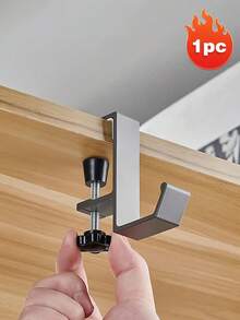 1pc Adjustable Hook, Heavy Duty, Durable, Versatile Use, Easy Installation, Suitable For Desktops And Table Edges, Non-Stick, Detachable, Convenient To Move - Multicolor - View 11