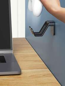 1PC Multifunctional Desktop Game Controller/Headset Holder With Storage Rack. Wall-Mounted Design To Free Up Desk Space. One-Piece Construction Ensures Stability And Durability. Anti-Slip Silicone Pads Protect Devices From Scratches. - Multicolor - View 6