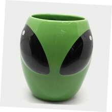 HappyWare Taza de cerámica cabeza de Alien alienígena extraterrestre Regalos originales para hombre Regalos originales para novio Tazas de intercambio - Verde - Ver 3