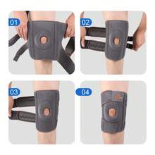 ZKBBO 1pc MASEDA Adjustable Knee Sleeve - Stable Knee Support Wrap - Compression And Rotation Ring - Spring Support And Silicone Anti-Slip Design - Breathable Design Suitable For Basketball, Running, Squatting, Jumping, Hiking - Multicolor - View 10
