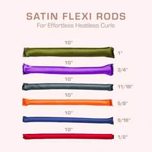 Red by Kiss Rizadores Flexibles De Satén Sin Calor Sin Daños Ni Frizz Rizos Suaves Sin Calor Satén Sedoso Para Er Roturas Peinado Cómodo Sin Horquillas Rodillos Suaves Para Todo Tipo De - Gris - Ver 7