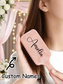 1 chiếc lược tùy chỉnh, bàn chải tóc cá nhân hóa, bàn chải gỡ rối tóc tùy chỉnh, quà tặng phù dâu in tên tùy chỉnh, quà sinh nhật cho bé gái, bàn chải tóc cho nữ, lược đệm khí, quà kỷ niệm, quà Valentine, quà sinh nhật, quà cưới, quà Ngày của Mẹ - Nhiều màu - Xem 3