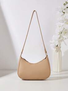 1pc Girl's Minimalist Underarm Bag, Baguette Bag, Zipper Pouch, Casual Commuter Phone Makeup Bag, Suitable For Daily, Party, Commute, Ideal Gift - Multicolor - View 16