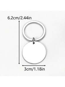 1pc Inspirational German Quote Engraved Stainless Steel Key Chain, Casual Style Motivational Car Accessories Bag Charm School Letter Halloween Accessories Teachers Day Christmas Gift Ideas Bag Accessories Lanyards With Id Holder Car Accessories Bag Charms - Silver - View 7