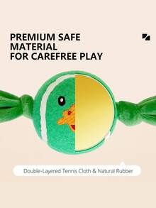 Pet Chew Plush Wing Design Tennis Ball Toy, Dental Care Teeth Grinding, Elastic Interactive Outdoor Dog Toy - Multicolor - View 8