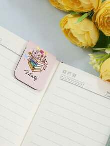 1pc Personalized Magnetic Bookmark, Customized Leather Bookmark, Customizable Bookmark For Reading, Customizable Bookmark For Men, Book Accessories, Teacher Bookmark, Birthday Gift, Ideal Gift For Book Lovers, Wedding, Anniversary, Father's Day, Business, Bridesmaid, Friend - Multicolor - View 3