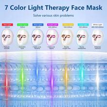 Aedwdpe LED Facial Mask With Vibrant Light - Home Beauty Tool, Perfect Gift For Wife Friends Family On Holidays - 紅眼掛脖 - 查看 6