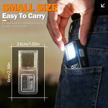1pc Powerful Mini COB EDC Keychain Flashlight, Rechargeable Small Pocket Torch, Magnetic Worklight For Emergency Use - Multicolor - View 11