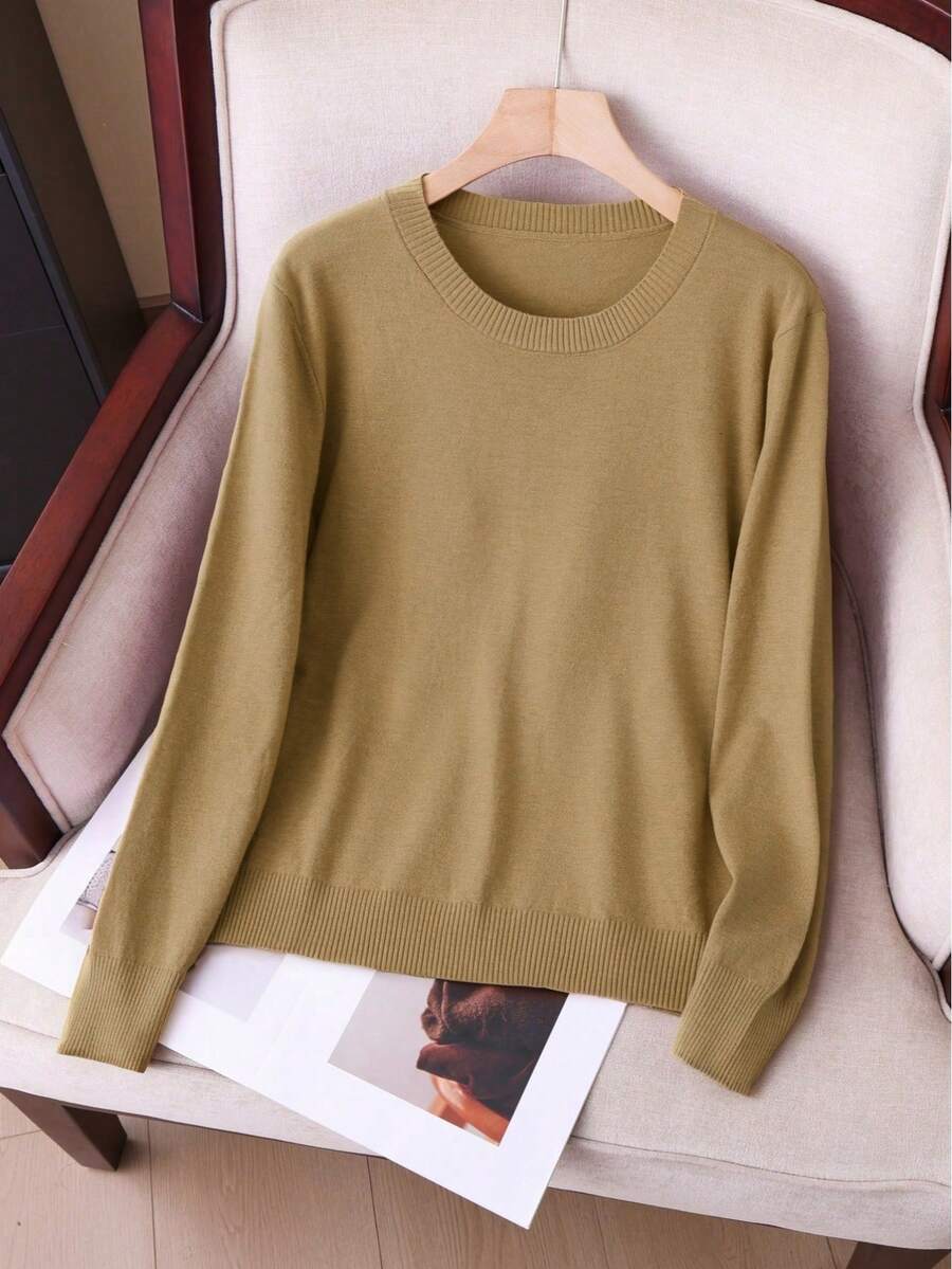 GIGOGOU Women's Soft & Comfortable Casual Knit Sweater Top, Lightweight & Warm, Autumn/Winter Clothing