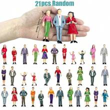 11/21/31pcs 1:25 Scale Mini Human Figures Model, Small Plastic Dolls For Miniature Building Scene, Standing & Sitting Posture - Miniature People - View 15