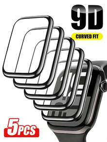 Yezodawee 5pcs Screen Protector Film, Compatible With Apple Watch 44mm SE 3/SE 2/Series 6/5/4, 3D Full Coverage Anti-Bubble High Definition Transparent Soft Film, Also Compatible With Apple Watch 42mm, High Definition Transparent, Sensitive Touch - Clear - View 11