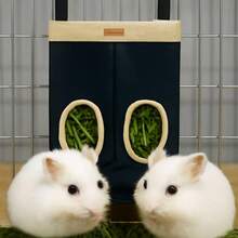 仓鼠干草收纳袋，兔子干草喂食袋，小型宠物双孔悬挂式喂食器，宠物用品 - 彩色 - 查看 3