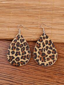 Bông tai hình giọt nước Leopard Print - Nhiều màu - Xem 6