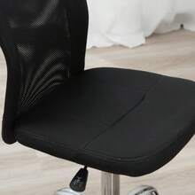 Ergonomic, Height-Adjustable Office Chair Without Armrests, Supports Up To 100 Kg, Black - Black - View 7