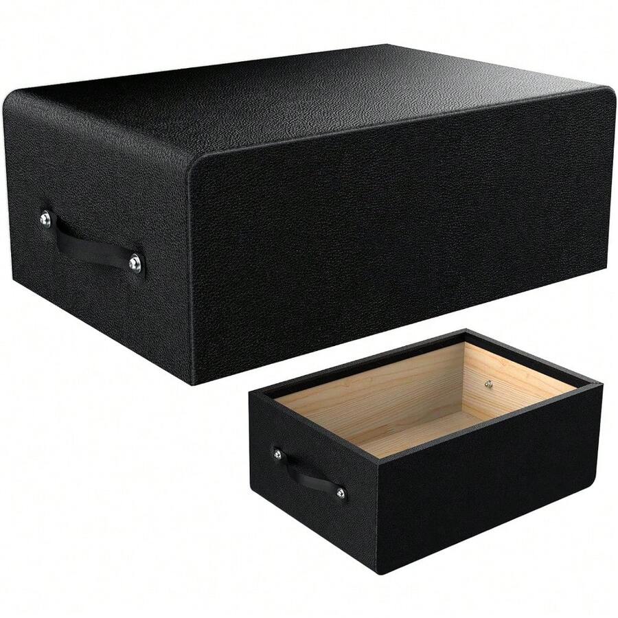 Pilates Box For Reformer 26 X 15 X 9.5 Inch Pilates Reformer Box, Premium PU And Wood Pilates Sitting Box, Home Use Pilates Bed/Pliates Reformer Machine Accessories, Black - 26英寸 x 15英寸 x 9.5英寸 - 查看 1