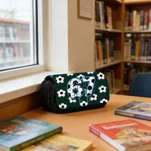 67 Styles Double-Deck Pencil Case, Made Of Polyester Fabric, Large Capacity For Stationery Storage. Size: 21cm X 11cm. Cartoon Pattern, Lightweight And Practical, Double-Deck Flip Design, Unisex Style, Suitable For Students, Event Organizers, Daily Use - A - View 11