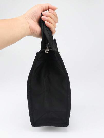 18cm*12cm*25cm Thick Aluminum Foil Insulated Lunch Bag, Portable Thermal Cooler Bag For Students, Travel, Picnic, Lunch Box