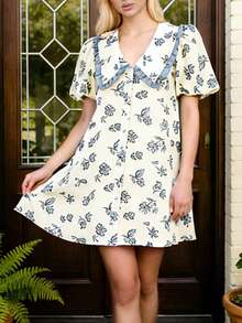 Women Short Dresses - Blue - View 2