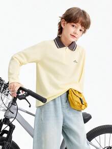 Annil Kids' Breathable And Moisture-Wicking Polo Shirt, New Spring Style, Versatile And Stylish T-Shirt - Tulip Yellow - View 9