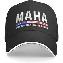 Maha Make America Healthy Again Hat - Funny -Style Slogan Baseball With Flag Logo, Adjustable Unisex Fit For Men & Women, Lightweight Political Humor Gift For Birthdays, Christmas,  Supporters (Black), Caps And Hats Snapbacks, Case Hat, Hats And Caps For Men, Hats, Hats For Men, Mens Hats, Caps For Men, Mens Caps, Funny Hats - 黑色 - 查看 3