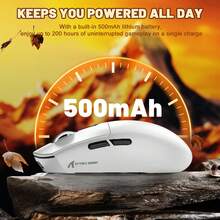 ATTACK SHARK G3 三模无线游戏鼠标，PAW3311 传感器，25000 DPI，59 克轻量化设计，5 个可编程按键，500mAh 电池续航 - 彩色 - 查看 7