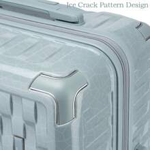 Sea Choice Luggage Sets 3 Piece Hard Shell PC+ABS Durable Suitcases With Cosmetic Case Trolley Travel Suitcase - Grey - View 3