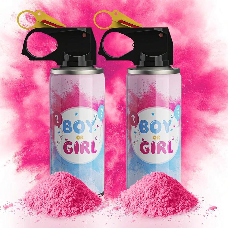 Gender Reveal Fire Extinguisher Color Blasters,  Spray  Gender Reveal Party, Powder Blaste,  Birthday Party,Halloween Advent Calender - Pink - View 1