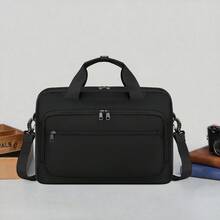 NEWHEY 17.3-Inch Laptop Bag, Men's Handheld Briefcase, Waterproof Laptop Bag, Convertible Crossbody Briefcase, Unisex Computer Bag, Business, Travel, And School Portable Laptop Bag - Multicolor - View 7