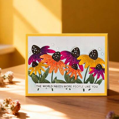 1 Piece Flower Scrapbooking Die - Ideal For Papercrafting, Card Making, Scrapbooking And DIY Album Decorating, The Die Features Durable Metal Construction!